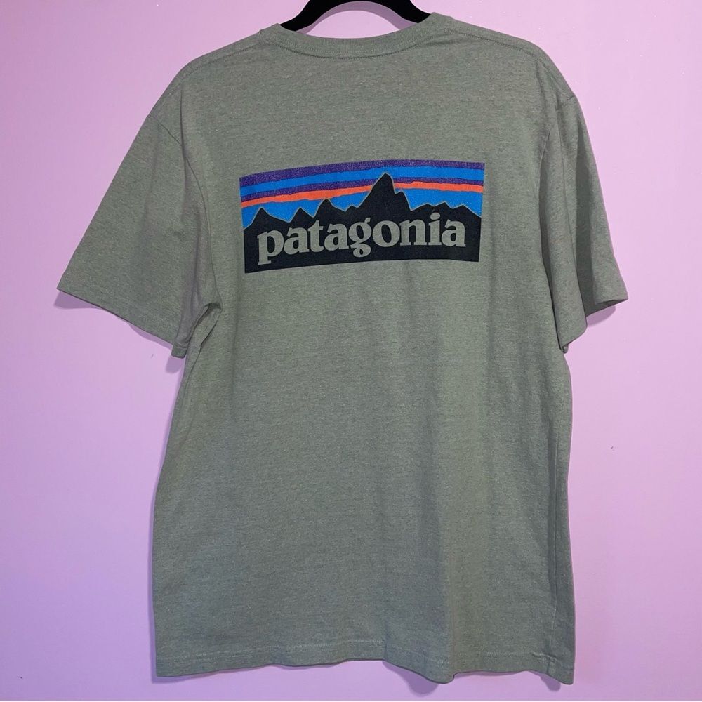 Patagonia P-6 Logo Short-Sleeve Responsibili-T-Shirt M Worn Wear Outdoor Casual